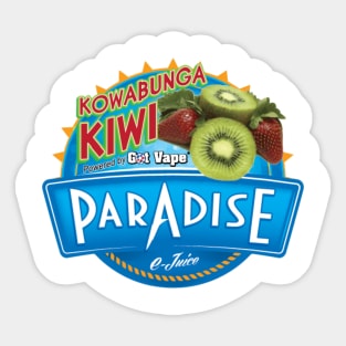 Kowabunga Kiwi Ejuice Sticker
